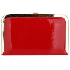 Leather Hard-Surface Clutch Bag Business Pouch Women Party Crossbody Purse