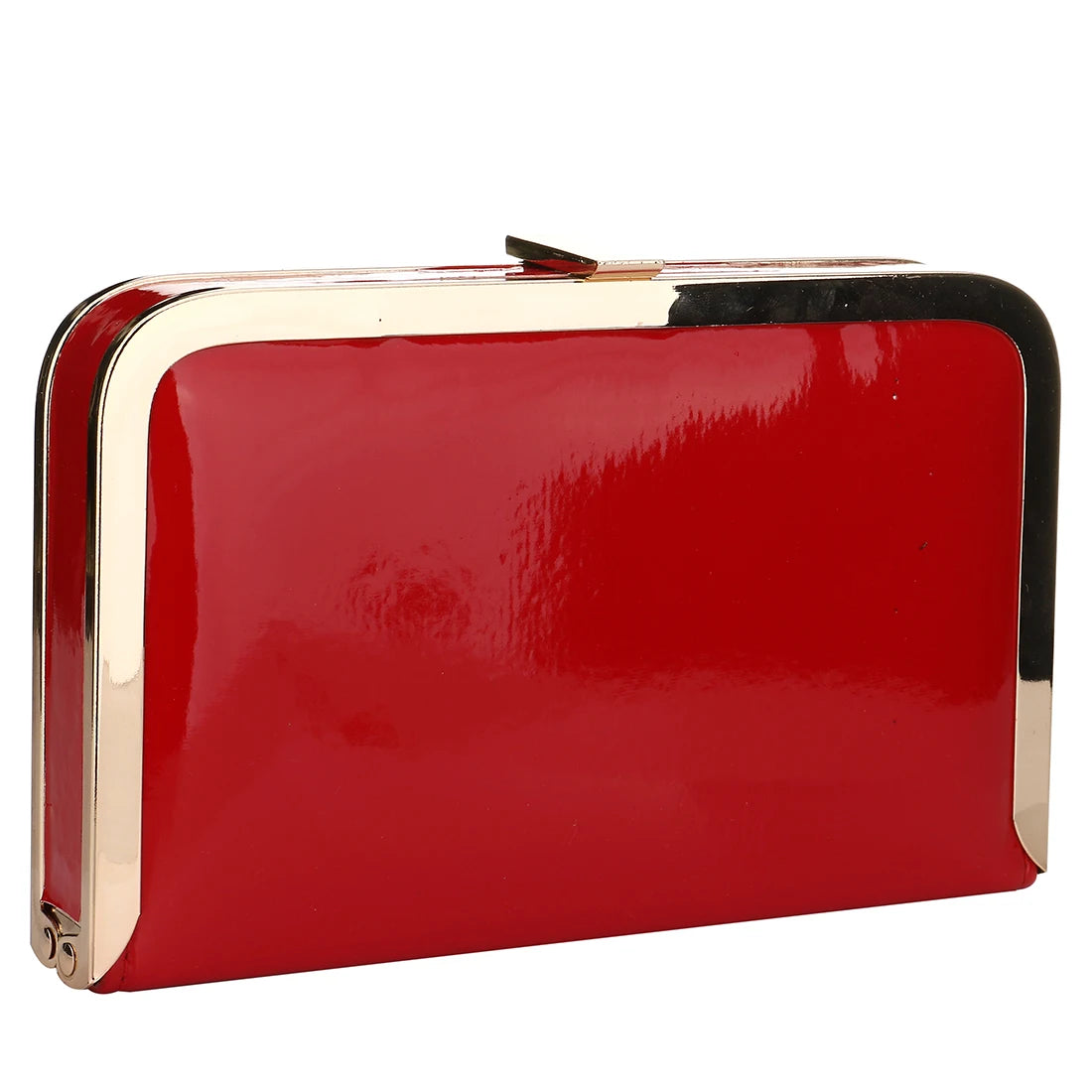Leather Hard-Surface Clutch Bag Business Pouch Women Party Crossbody Purse
