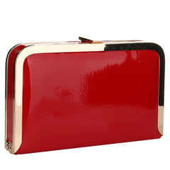 Leather Hard-Surface Clutch Bag Business Pouch Women Party Crossbody Purse