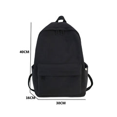 Solid Female College Schoolbag Women Backpack Travel Bag