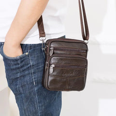 Leather Shoulder Waist Bags Men Women Belt Fanny Packs Phone Pouch