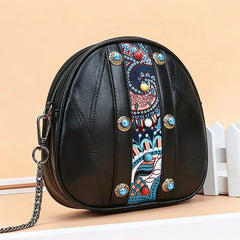 Goat Skin Leather Crossbody Bag Small Shoulder Pouch