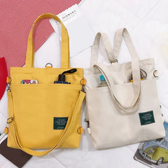 Large Capacity Girl Canvas Shoulder Female Bags Women's School Messenger Bags