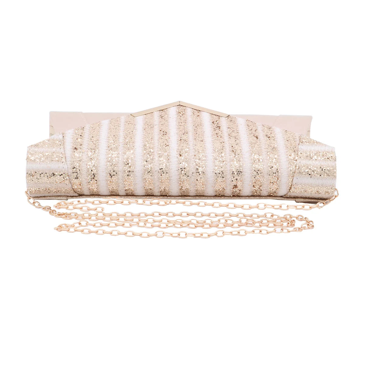 Leather Clutch Bag with Sequin Decoration for Wedding Bride
