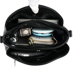 Solid Leather Small Crossbody Bags for Women Multi-Pocket Messenger Bag