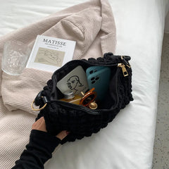 Lingge Shoulder Underarm Bag Women's Style Dumpling Bag Large Capacity