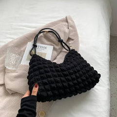 Lingge Shoulder Underarm Bag Women's Style Dumpling Bag Large Capacity