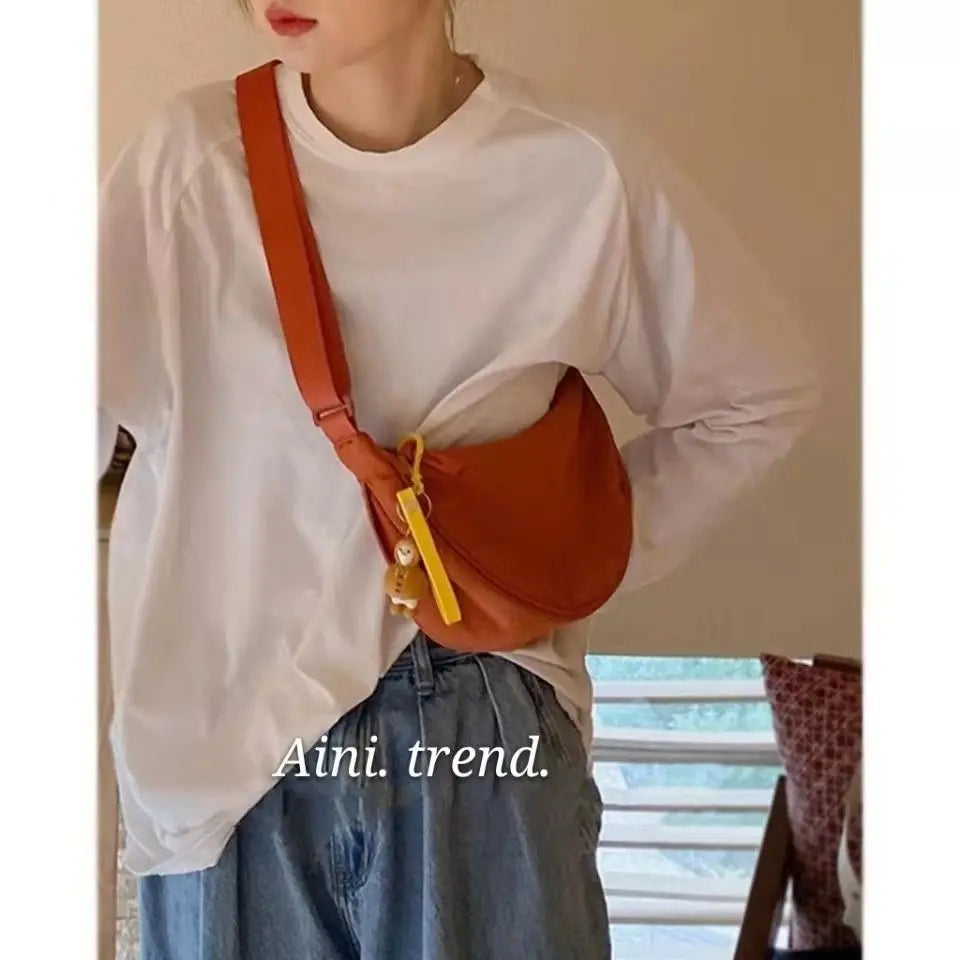 Nylon Women Shoulder Bags Cross Body Style Students Chest Pack
