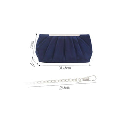 Silk Satin Evening Bag Ruched Clutch Wedding Soft Surface Party Purse