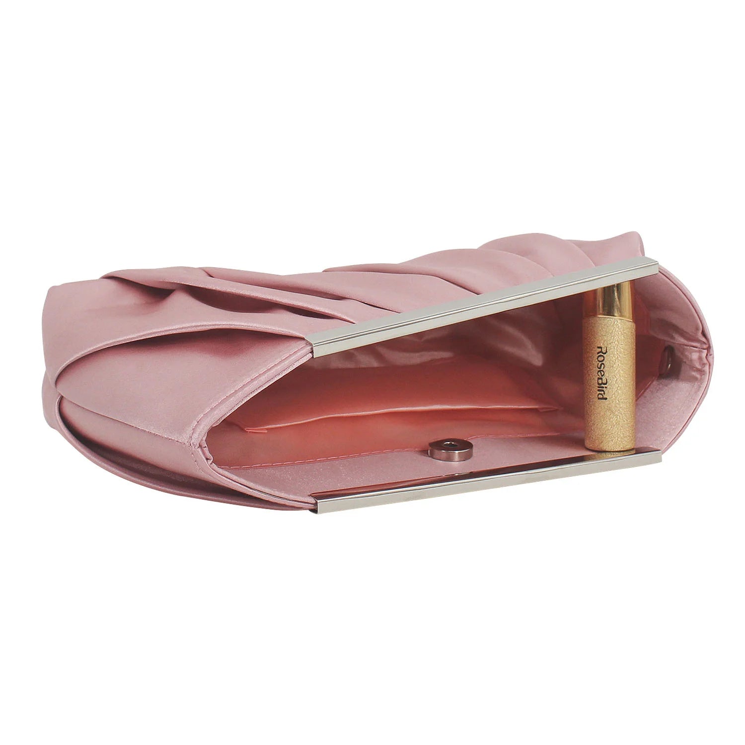 Silk Satin Evening Bag Ruched Clutch Wedding Soft Surface Party Purse
