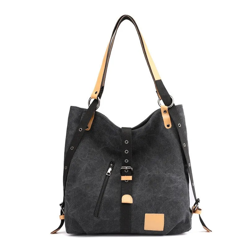 Vintage Multi-function Shoulder Bag Double Conversion Handbag Women Totes KL561