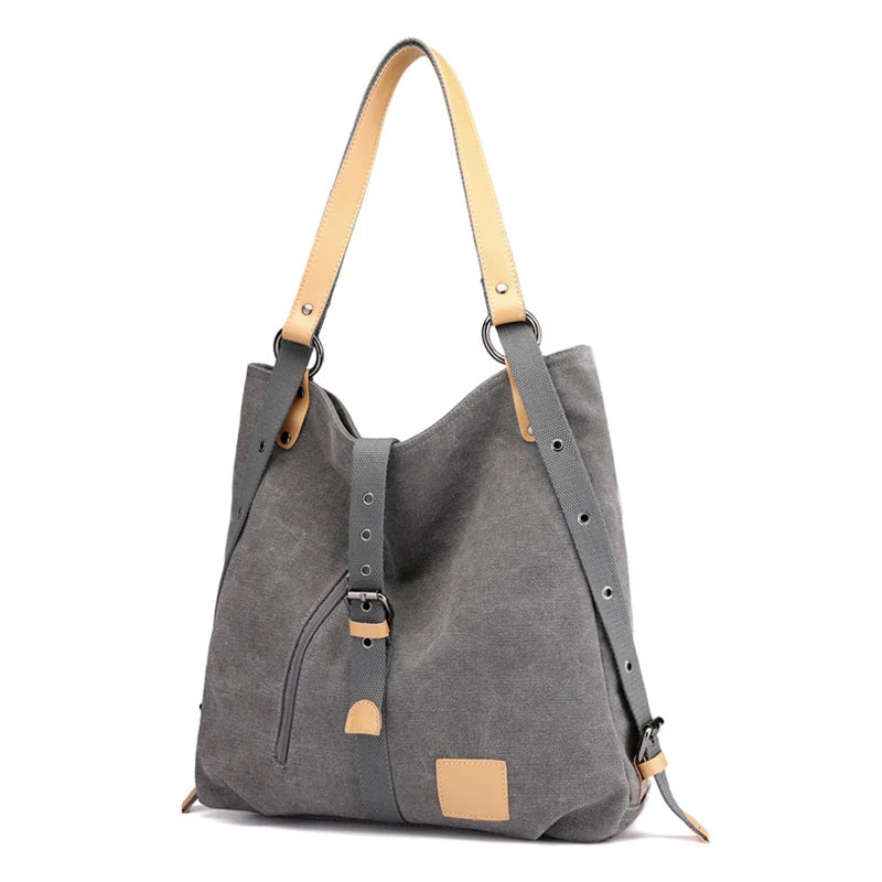 Vintage Multi-function Shoulder Bag Double Conversion Handbag Women Totes KL561