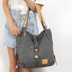 Vintage Multi-function Shoulder Bag Double Conversion Handbag Women Totes KL561