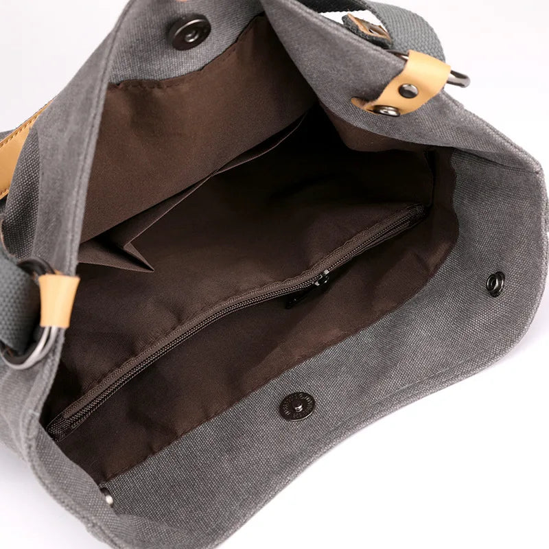 Vintage Multi-function Shoulder Bag Double Conversion Handbag Women Totes KL561