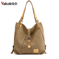 Vintage Multi-function Shoulder Bag Double Conversion Handbag Women Totes KL561