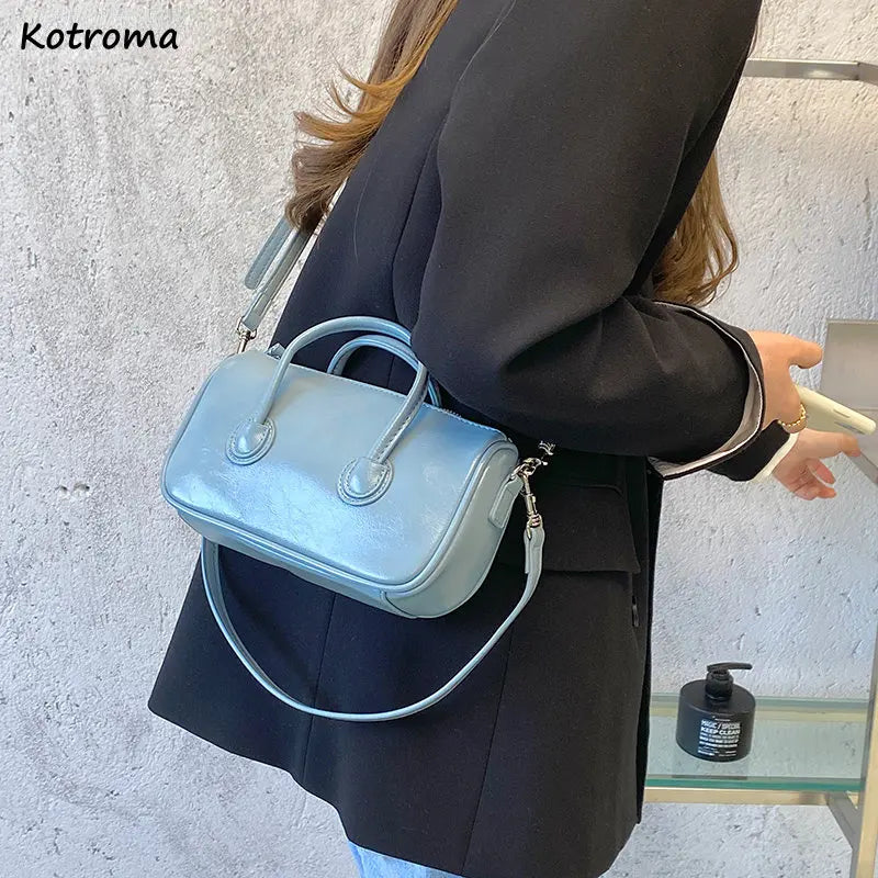 Square Shoulder Bags Women Cross-body Zipper Preppy OL