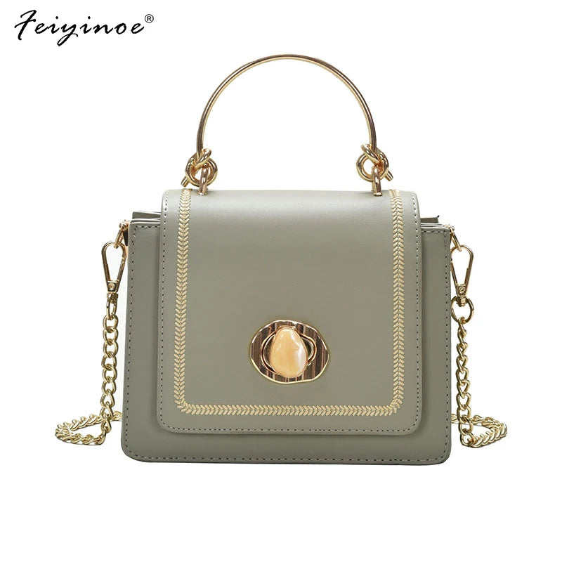 Leather Mini Crossbody Bag Women's Summer Messenger Shoulder Travel Handbag