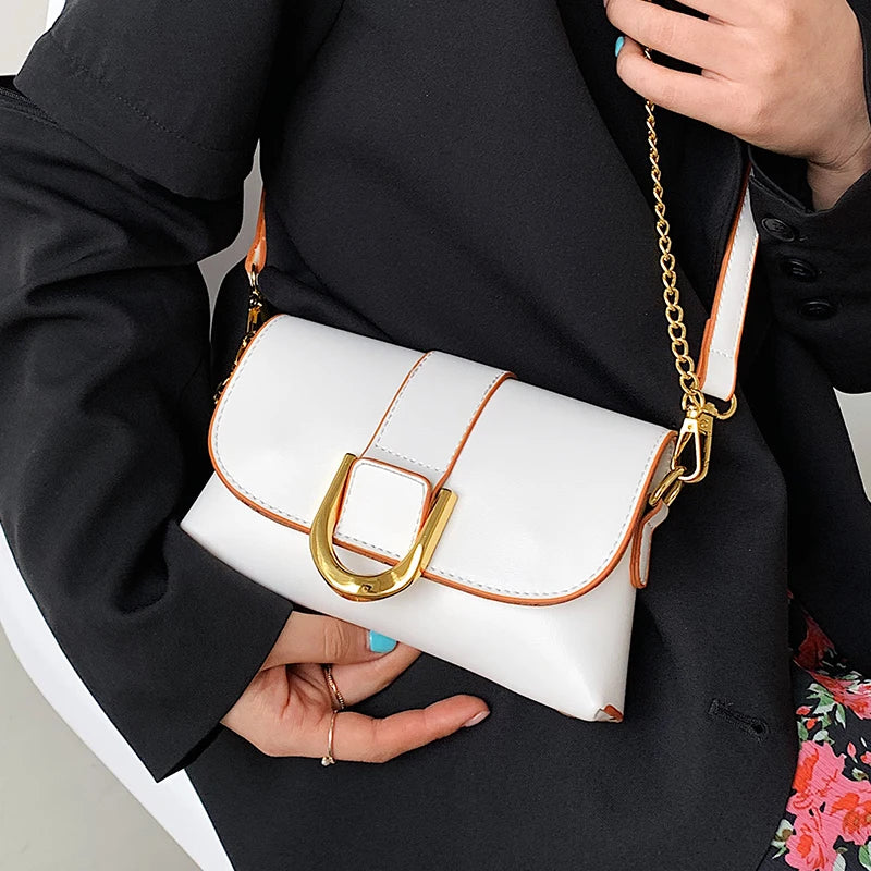 Small Square Crossbody Bag for Women PU Leather Shoulder Messenger Bag