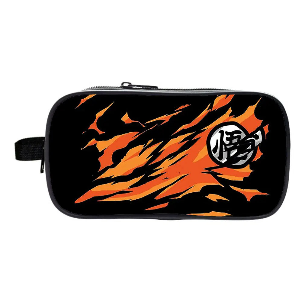 Goku Double Zipper Pen Case School Anime Figure Stationery Bag