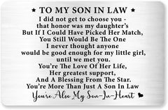 Engraved Metal Wallet Card Inserts for Son, Inspirational Gift for Him