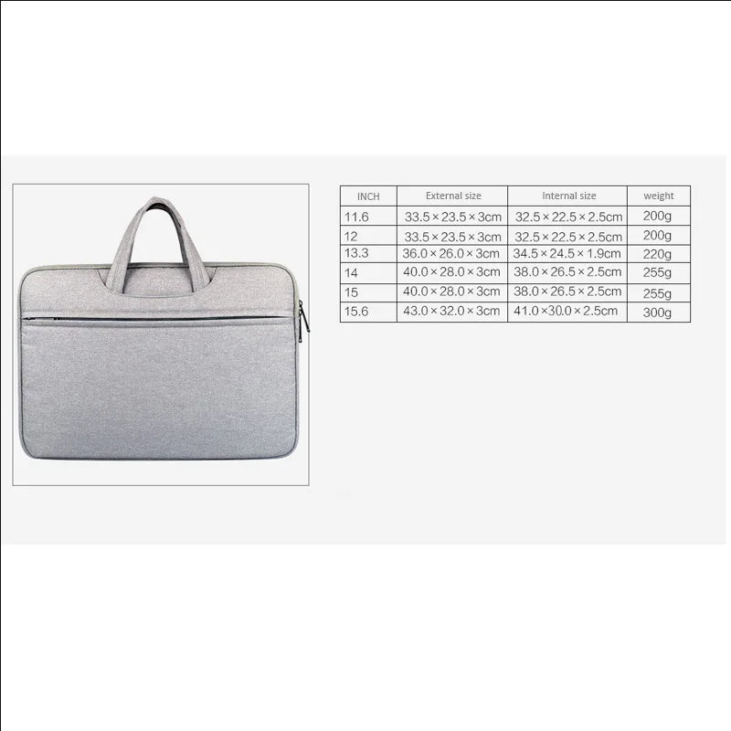 Soomile Laptop Bag 12-15.6 Inch Briefcase Handbag Multi-function Anti Water