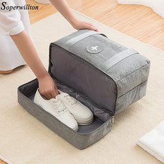 Travel Shoe Bag Overnight Portable Organizer Handbag Wet Dry Separation