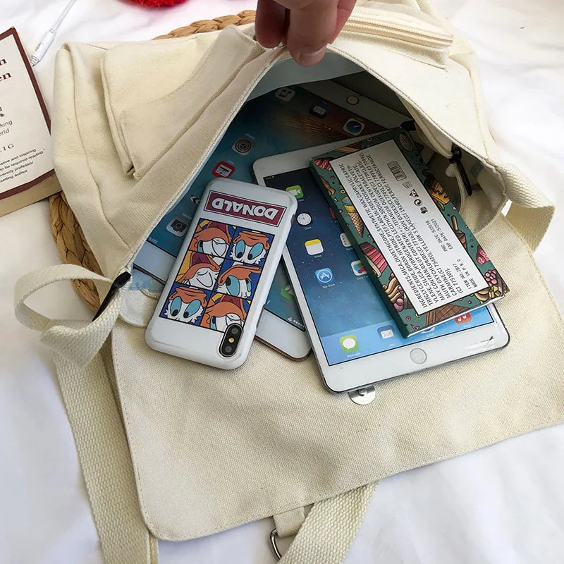 Space Canvas Girl Shoulder Messenger Bags School Totes Casual Satchels