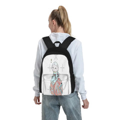 Space Cat On Planet Yarn Ball Backpacks Men's Backpacks Bags For Women
