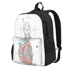 Space Cat On Planet Yarn Ball Backpacks Men's Backpacks Bags For Women