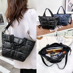 Space Cotton Pad Shoulder Bags Nylon Tote Bag Crossbody Bag