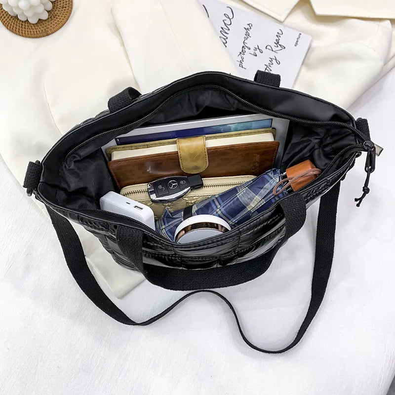 Space Cotton Pad Shoulder Bags Nylon Tote Bag Crossbody Bag