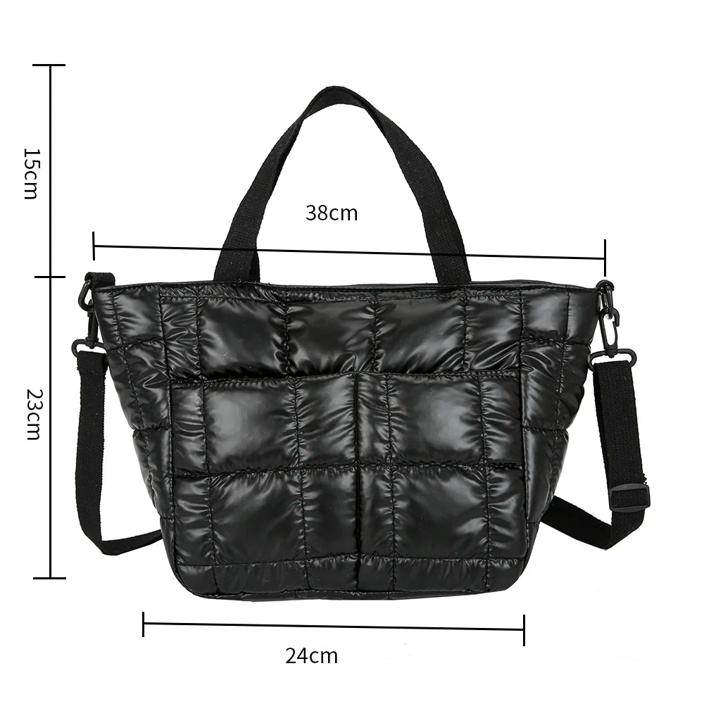 Space Cotton Pad Shoulder Bags Nylon Tote Bag Crossbody Bag