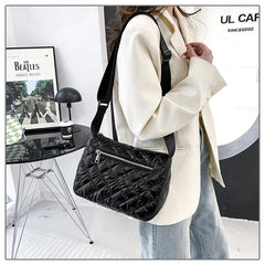 Plaid Women Bags Puff Fall Winter Purses and Handbags
