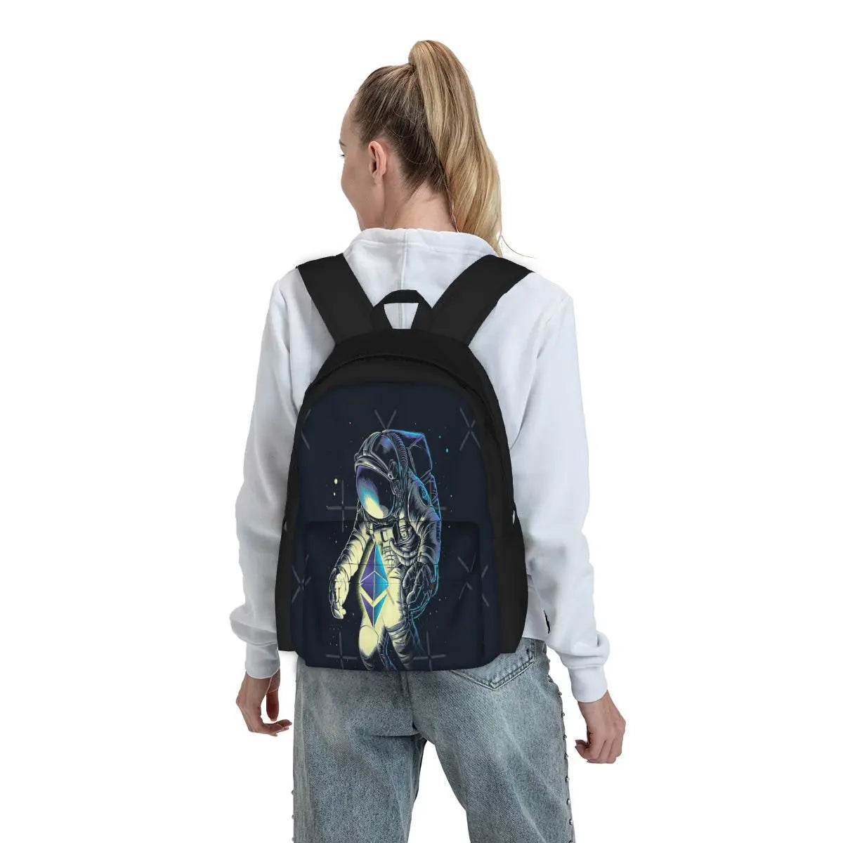 Space Ethereum Backpacks Men's Bag Personalised Bags