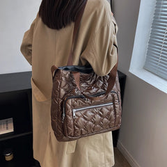 Winter Shoulder Bags Large Capacity Warm Tote Handbag