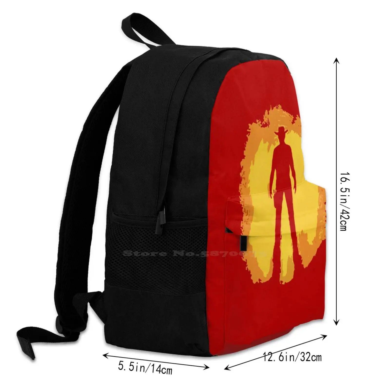 Spaghetti Western Silhouette Laptop School Bags