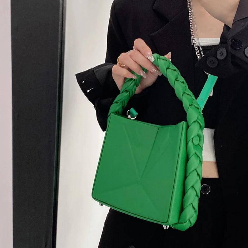 Geometry Pattern Woven Handbag for Women