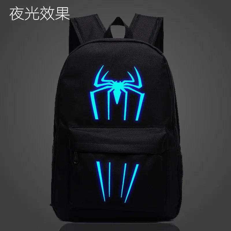 Spider-Man School Bag Luminous Laptop Backpack