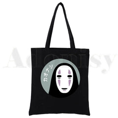 Spirited Away Canvas Print Shopping Bags Girls Life Casual Pacakge Hand Bag
