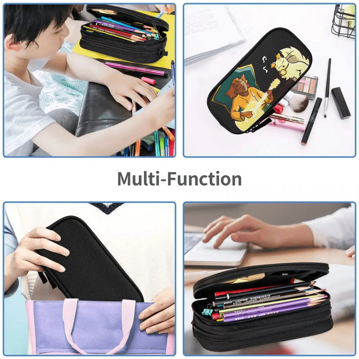 Anime Zipper Pen Bag Student Stationery Case School Supplies