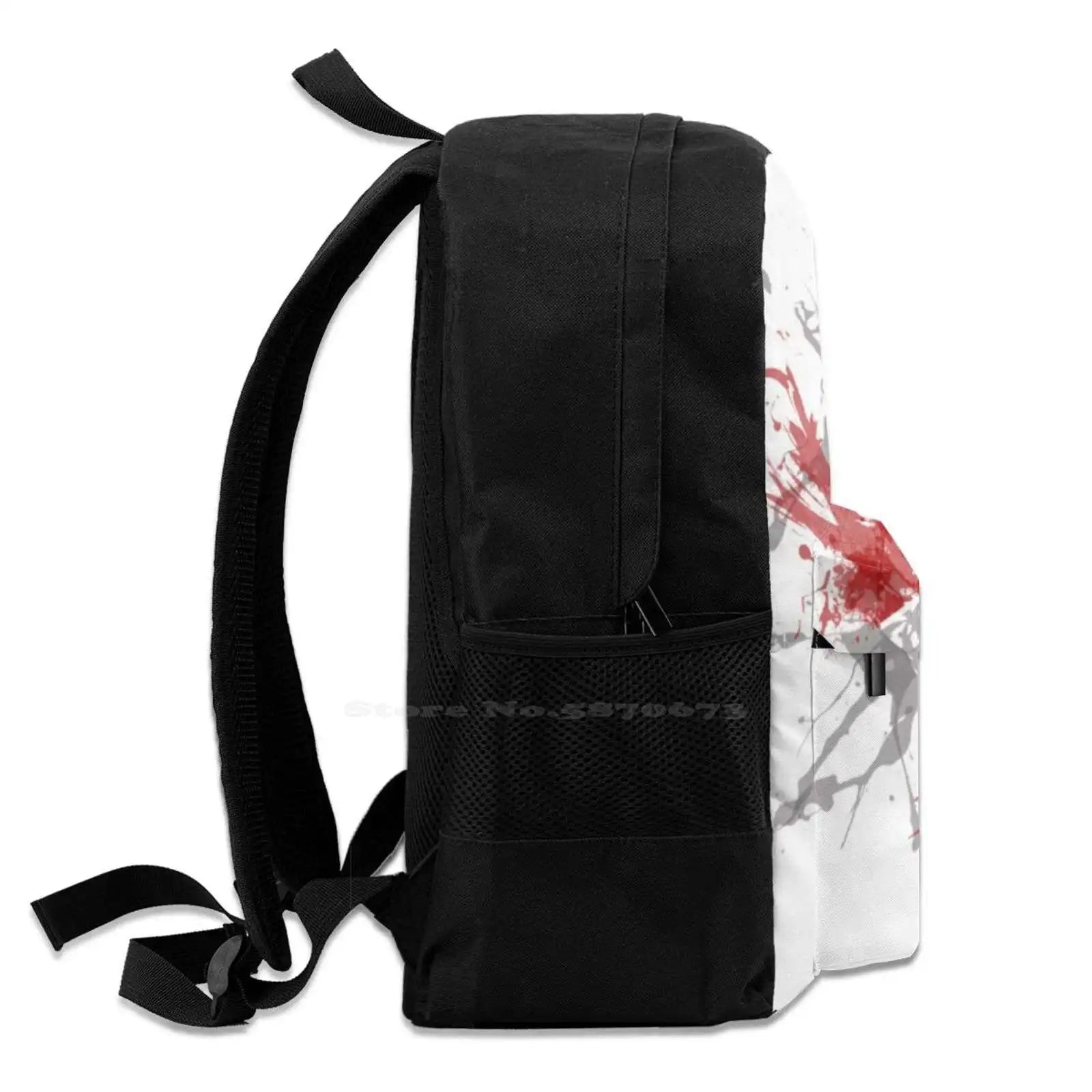 Splatter Teen College Student Backpack Laptop Travel Bags