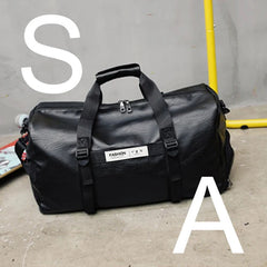 Leather Sport Bag Gym Bag with Shoe Compartment for Women Men