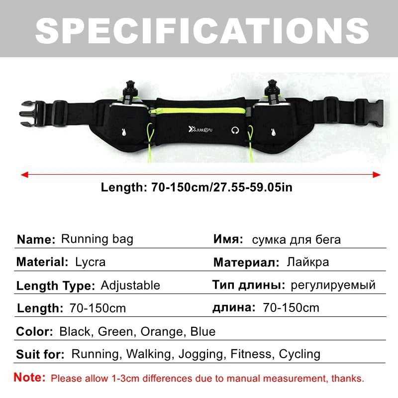 Waterproof Sport Waist Bag Men Women Running Kettle Belt Gym Money Fanny Pack