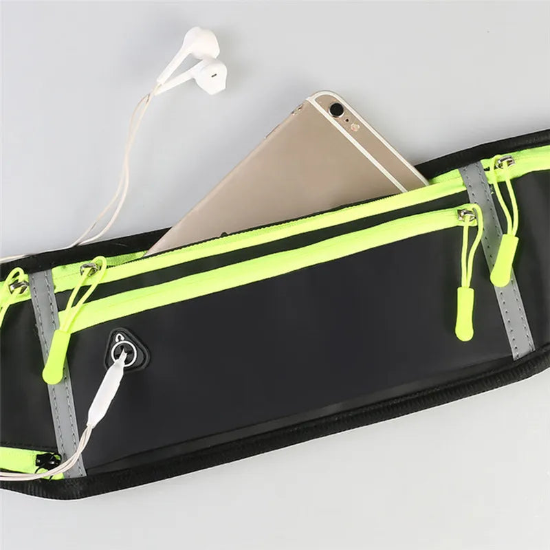 Waterproof Running Waist Bag Reflective Tape Gym Fanny Bag Cycling Phone Case