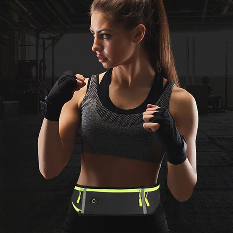 Waterproof Running Waist Bag Reflective Tape Gym Fanny Bag Cycling Phone Case