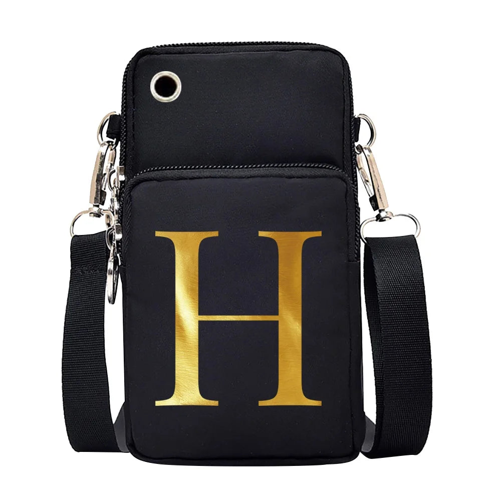 Running Arm Band Phone Case Bag for iPhone XS Pro Max 26 Letter Print Cover