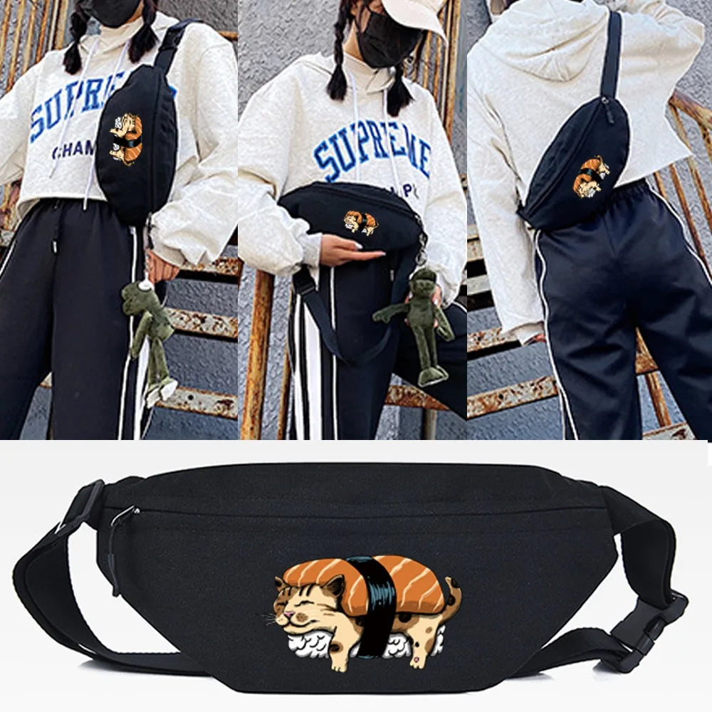 Fox Print Waist Bag for Running Cross Pack Wallet Pouch