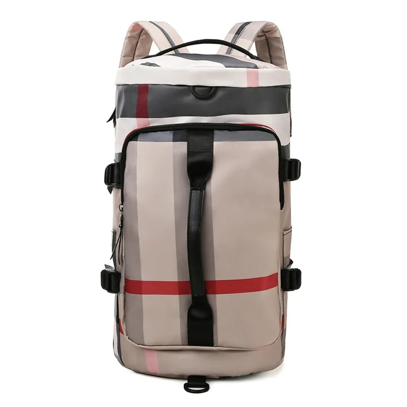 Women's Sports Bag Large Capacity Handbag Waterproof Gym Duffle Backpack