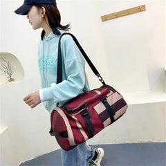 Women's Sports Bag Large Capacity Handbag Waterproof Gym Duffle Backpack