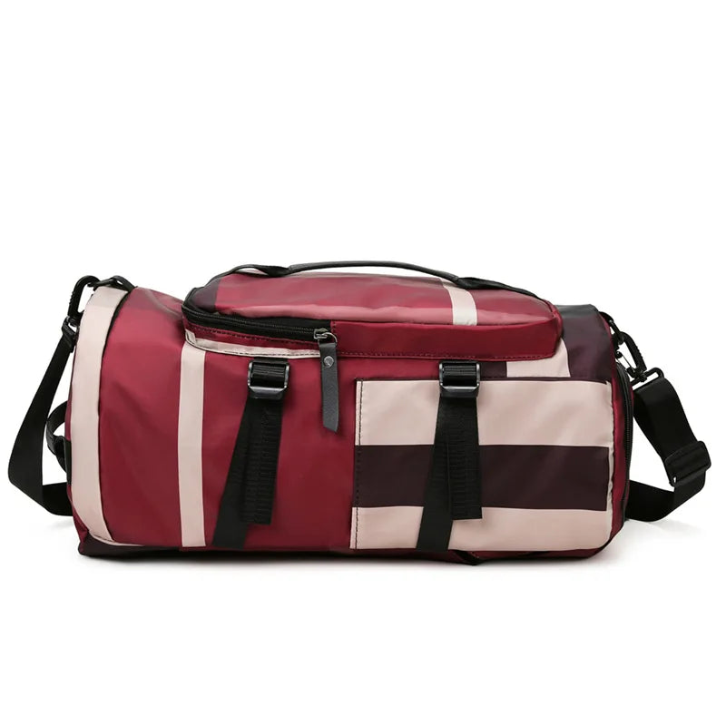 Women's Sports Bag Large Capacity Handbag Waterproof Gym Duffle Backpack